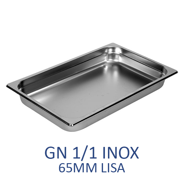 GN 1/1 inox 65mm lisa