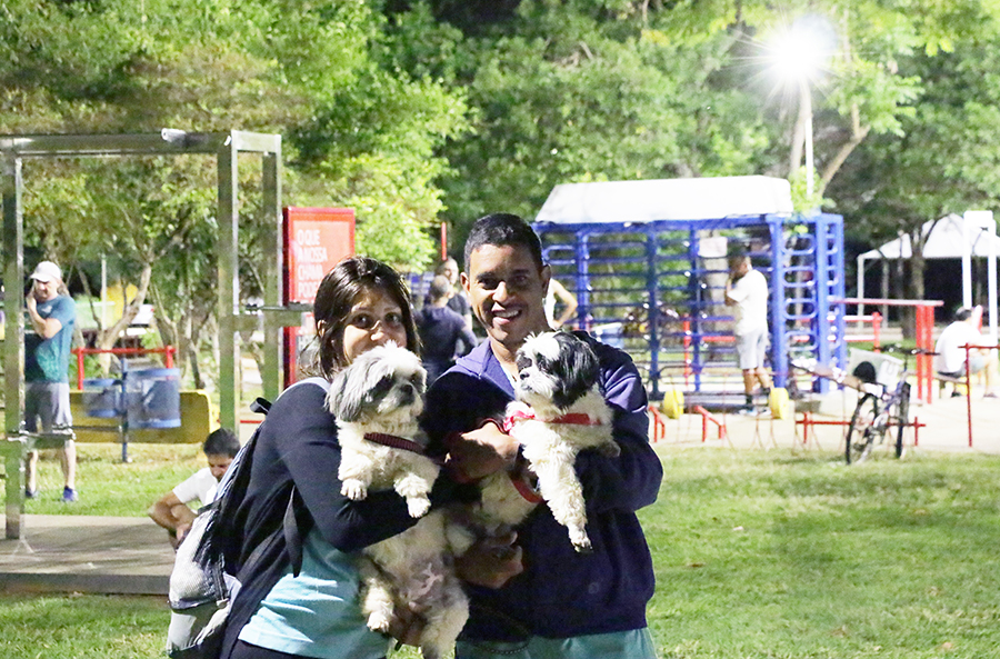 Cristina e Márcio vão aumentar as idas ao parque depois da nova iluminação