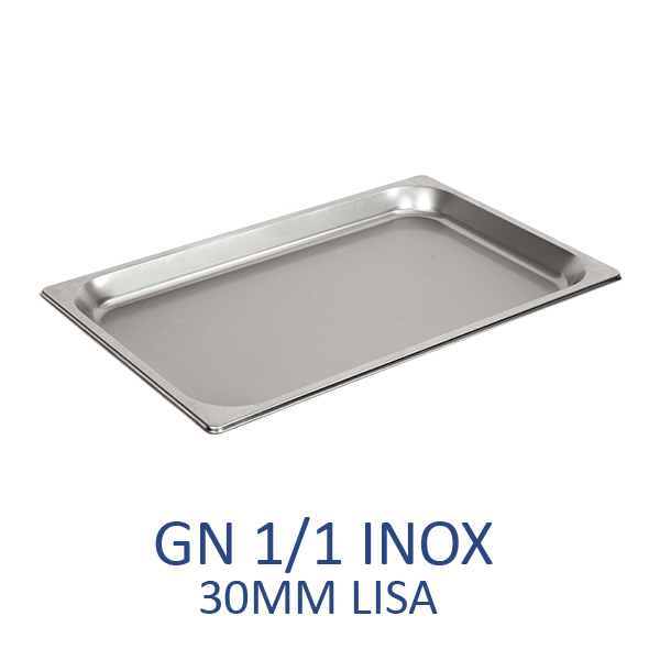 GN 1/1 inox 30mm lisa