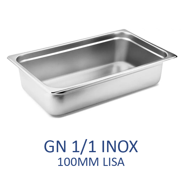 GN 1/1 inox 100mm lisa